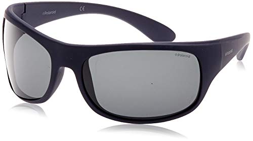 Polaroid 7886 - Gafas de sol rectangulares unisex, color azul (blu), talla 66