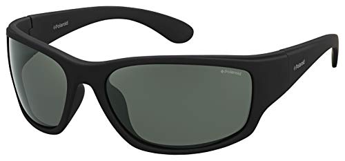 Polaroid PLD 7005/S RC YYV 63 Gafas de Sol, Negro (Black Rubber/Green Pz), Hombre