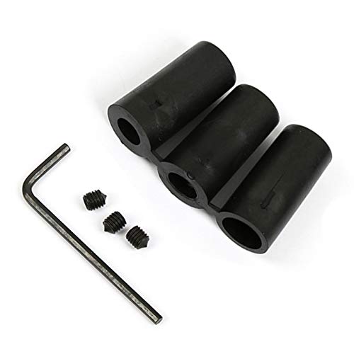 Pomo de palanca de cambios universal para coche, palanca de cambios manual, aleación de aluminio de cuero para coche, adaptador de palanca de cambios con 3 adaptadores de 8 mm, 10 mm, 12 mm (Negro)