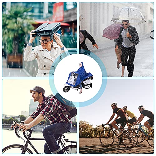 Poncho Impermeable, CJBIN Chubasquero Hombre Moto, Poncho Lluvia con Tapa Transparente, Chubasquero Bicicleta, Chubasquero Ciclismo Hombre, para Lluvia, Acampadas al Aire Libre, Ciclismo, Viajes