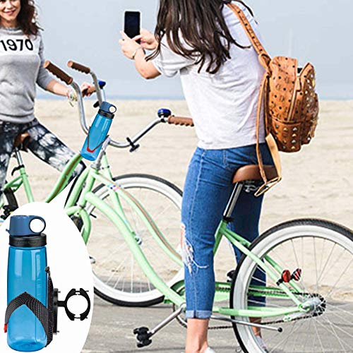 Portabidón para Bicicleta Ligero, Portabotellas Bicicleta Juego de 2, Jaula de Botellas de Bicicleta, con 1 Adaptador Portabotellas, Soporte para Botellas de Bicicleta para MTB, Cochecitos y Scooters