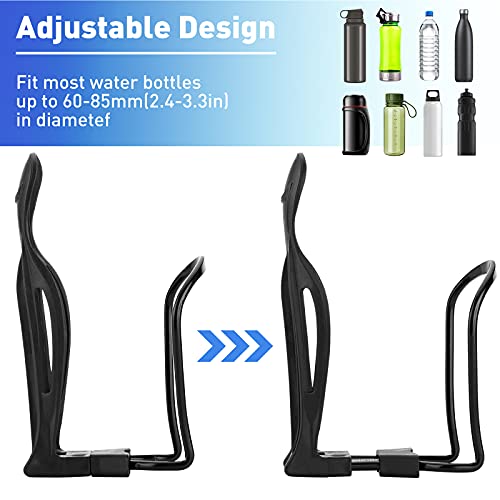 Portabotellas de Agua para Bicicleta Ajustables IPSXP, Soporte de Botella de Bicicleta de montaña de Aluminio Ligero estándar para Bicicleta de montaña