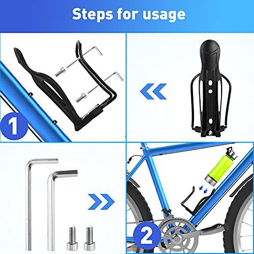 Portabotellas de Agua para Bicicleta Ajustables IPSXP, Soporte de Botella de Bicicleta de montaña de Aluminio Ligero estándar para Bicicleta de montaña