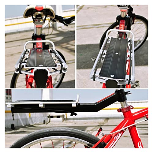 Portaequipajes Bicicleta Trasero Bike Rack 12kg Capaciblidad Bicicleta Ciclismo Relación rápida Cargo Asiento trasero Bolsa Portero de equipaje Pan Pannier con reflector Carrier Trasera Para Bicicleta