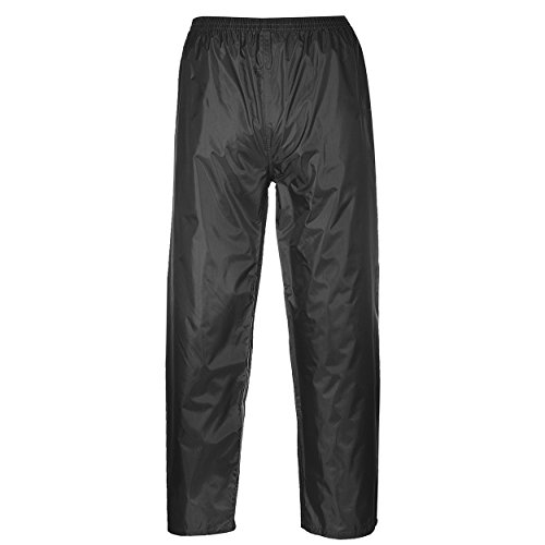 Portwest Pantalones para lluvia Classic Unisex, Color: Negro, Talla: 5XL, S441BKR5XL