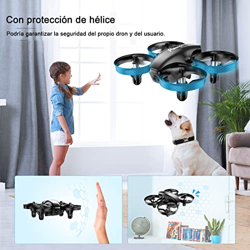 Potensic Mini Drone con Cámara, RC Quadcopter 2.4G 6 Ejes - Diseño Trayectoria de Vuelo, Altitude Hold, Modo sin Cabeza, Control Remoto, WiFi FPV en Tiempo Real, 3 Baterías (18 Min), A20W