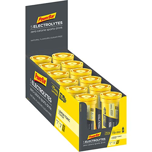PowerBar 5 Electrolytes Lemon Tonic 12x10Tabs - Pastillas Efervescentes con 5 Electrolitos