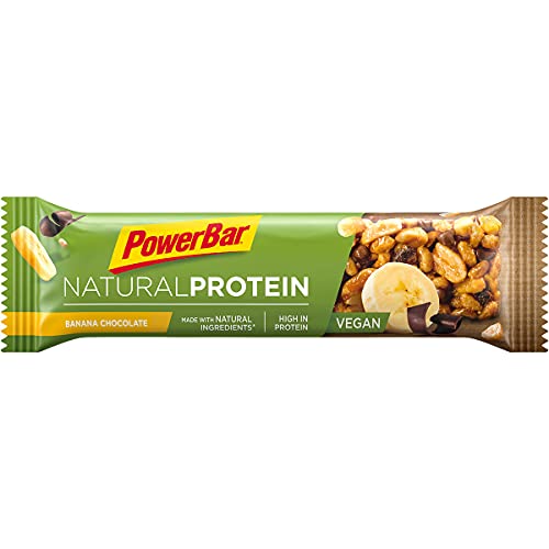 PowerBar Natural Protein Vegan - Nutrición deportiva - Banana Chocolate 24 x 40g marrón/azul 2018