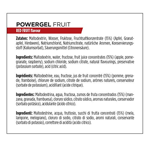 PowerBar PowerGel Fruit Red Fruit 24x41g - High Carb Energy Gel + C2MAX Magnesio e Sodio