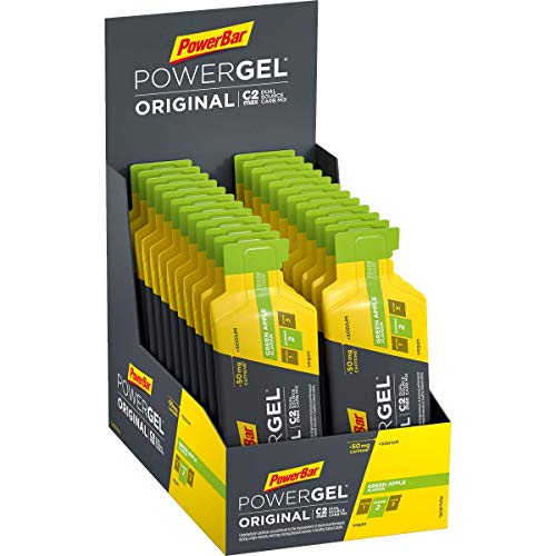 PowerBar PowerGel Original Green Apple 24x41g - High Carb Energy Gel + C2MAX Magnesio e Sodio