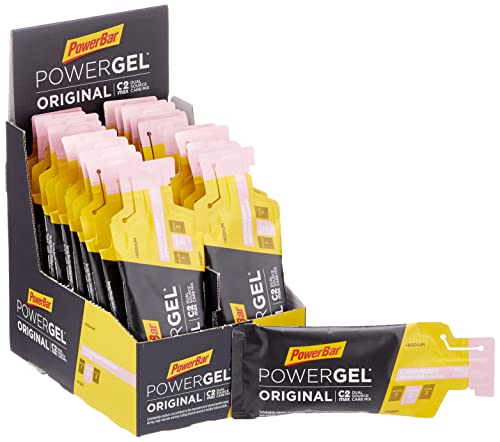 PowerBar PowerGel Original Strawberry-Banana 24x41g - High Carb Energy Gel + C2MAX Magnesio e Sodio