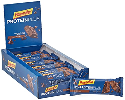 PowerBar Protein Plus 30% Chocolate 15x55g - Barra de alta Proteína + Suero y Proteína de Caseína