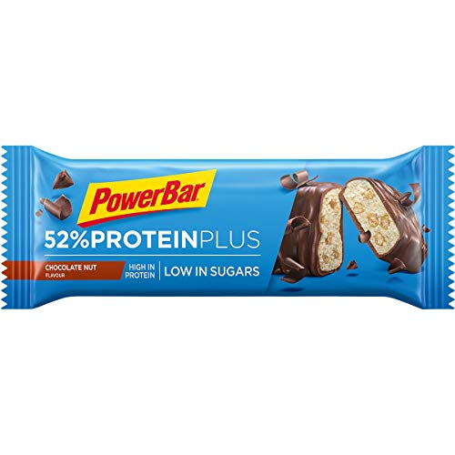 PowerBar Protein Plus 52% Chocolate Nut 20x50g - Barras de Proteína con Bajo Contenido de Azúcar