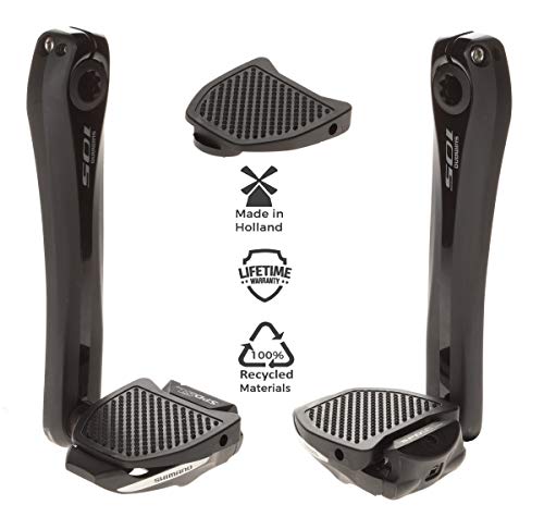 PP Pedal Plate | SL | Adaptador para Pedales compatibles con Shimano SPD-SL | No se Necesitan Cleats Adicional | Convierte Clipless en Pedales Planos | por Seguridad y Comodidad |