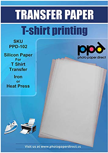 PPD Inkjet - A4 x 10 Hojas Siliconadas para Protección de Papel Transfer - Apto para Plancha o Máquina de Prensado de Calor y Todas las Marcas - PPD-102-10