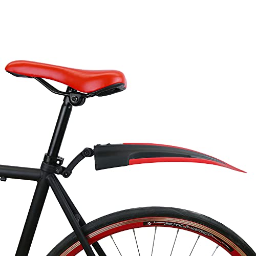 PrimeMatik - Guardabarros Delantero y Trasero para Bicicleta Bici de montaña MTB de Color Rojo