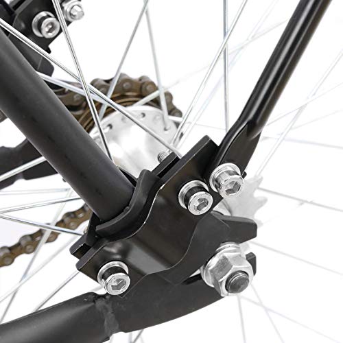 PrimeMatik - Portaequipajes metálico trasero de bicicleta con palanca y doble fijación 39x34cm