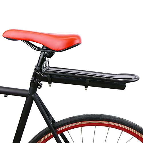 PrimeMatik - Portaequipajes metálico Trasero para Bicicleta fijación Tubular y Ajustable