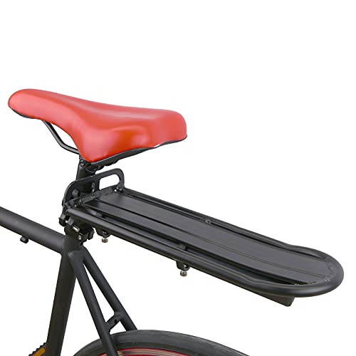 PrimeMatik - Portaequipajes metálico Trasero para Bicicleta fijación Tubular y Ajustable