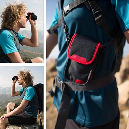 Prismáticos Óptica Telescopio De Alta Definición Profesional HD 12 Aumentos M900 Telescopio De Enfoque Ajustable Telescopio De Trekking Masculino Al Aire Libre (Color : Black, Size : 18 * 5 * 8cm)