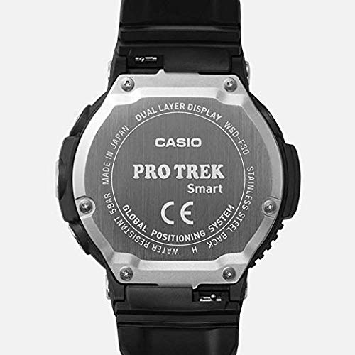 Pro Trek Smart WSD-F30 Azul, Wear OS by Google Outdoor Smartwatch con GPS incorporado, Mapeo Mundial y Tecnología de Triple Sensor