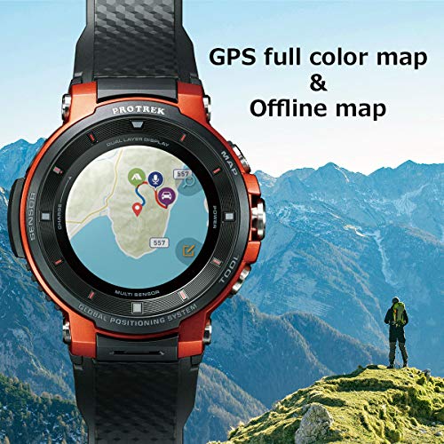 Pro Trek Smart WSD-F30 Azul, Wear OS by Google Outdoor Smartwatch con GPS incorporado, Mapeo Mundial y Tecnología de Triple Sensor