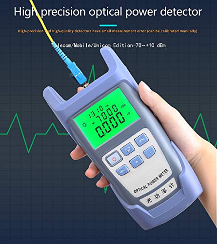 Probador de Medidor de potencia óptica Medidor de atenuación óptica AUA-85 Rango de prueba de 6 longitudes de onda -70 a +10 dBm (Gris)