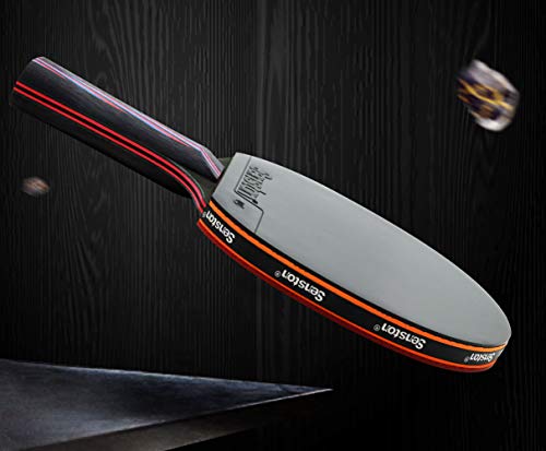 Profesional Raqueta De Tenis De Mesa. Avanzado. Raqueta De Tenis Ping Pong Paddle. Abierto Agarre, Long-Handle Red C 2