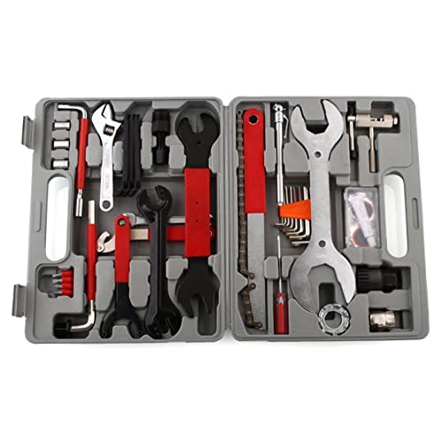 Professional Bicycle Repair Tools Box, Cycling Multitool, for Mountain Road Bike, Bike Repair Kit,Silver