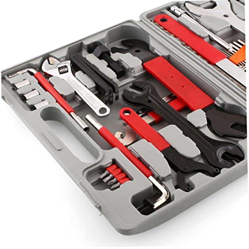 Professional Bicycle Repair Tools Box, Cycling Multitool, for Mountain Road Bike, Bike Repair Kit,Silver