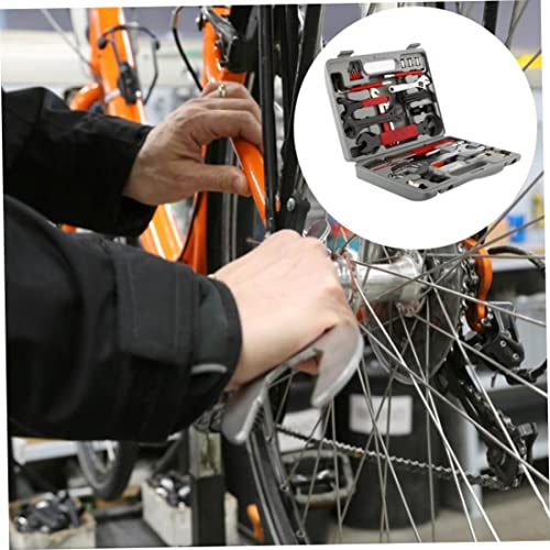 Professional Bicycle Repair Tools Box, Cycling Multitool, for Mountain Road Bike, Bike Repair Kit,Silver