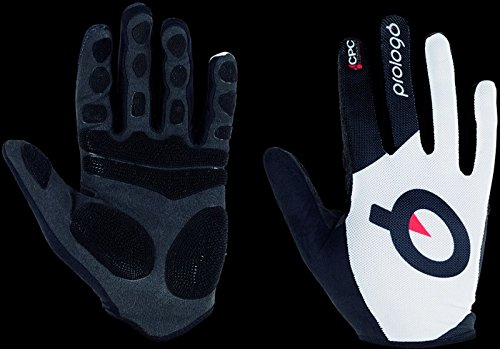 Prologo Largo Dedo Guantes Piquet, M Untergrund, es Logo Guantes Terreno, Color Blanco/Negro, M