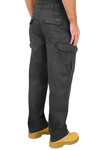 ProLuxe Endurance - Pantalones Tipo Cargo, de Combate, con Bolsillos para Rodillera y Costuras reforzadas, Negro 46T