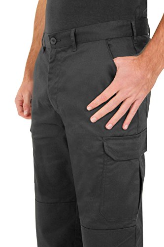 ProLuxe Endurance - Pantalones Tipo Cargo, de Combate, con Bolsillos para Rodillera y Costuras reforzadas, Negro 46T