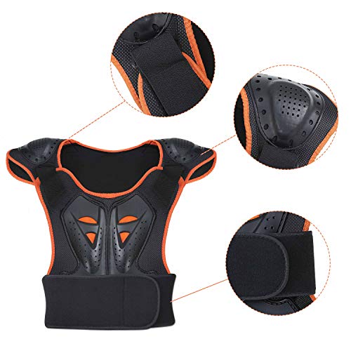 Protección de Cuerpo Protector para Esquí/Snowboard Patinaje Armadura del Pecho para Chico Niño Protectora Deportiva Profesional de Columna Vertebral Hombro Tamaño Kids (L)