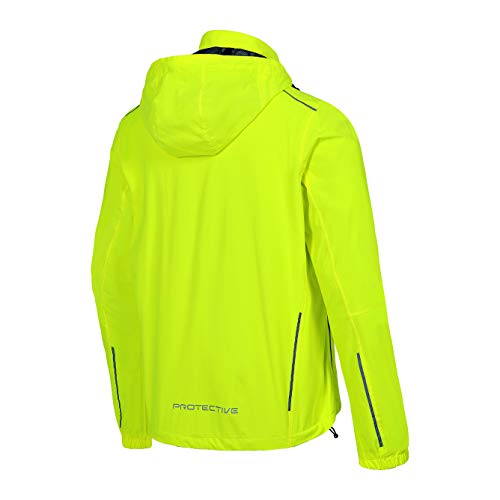 PROTECTIVE cortavientos MTB chaqueta de ciclismo para hombre con superficie impermeable - libre de PFC - amarillo - XXX-Large