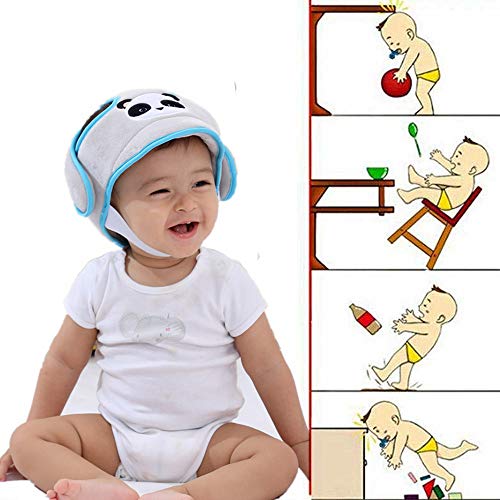 Protector de casco para niños de corta edad de seguridad, anticolisión de seguridad infantil, protector de casco ajustable para la cabeza, protección de 6 meses con capuchón a 6 años