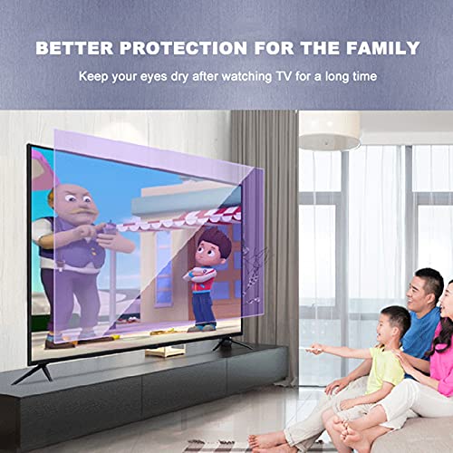 Protector De Pantalla De Luz Azul para TV, Filtro Que Bloquea La Luz Ultravioleta Y Azul De 380 A 495 NM, para TV De 32 A 75 Pulgadas (Pantalla Medida En Diagonal),46" 1017 * 570mm