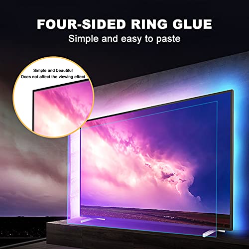 Protector De Pantalla De Luz Azul para TV, Filtro Que Bloquea La Luz Ultravioleta Y Azul De 380 A 495 NM, para TV De 32 A 75 Pulgadas (Pantalla Medida En Diagonal),46" 1017 * 570mm