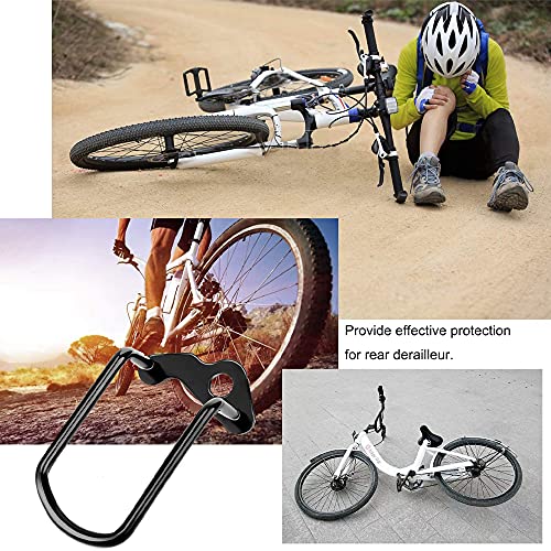 Protector de transmisión de Bicicleta 2 Pcs Negro Metal Desviador Trasero de Bicicleta de Montaña Protector para Al Aire Libre Montaña Bici Ciclismo