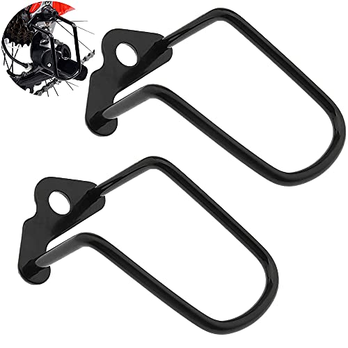 Protector de transmisión de Bicicleta 2 Pcs Negro Metal Desviador Trasero de Bicicleta de Montaña Protector para Al Aire Libre Montaña Bici Ciclismo