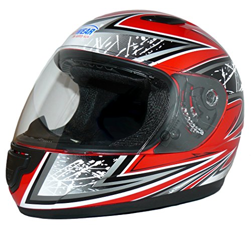 Protectwear Casco de moto de los niños rojo SA03-RT Tamaño 2XS (juventud M) 50/51 cm