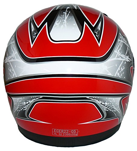 Protectwear Casco de moto de los niños rojo SA03-RT Tamaño 2XS (juventud M) 50/51 cm