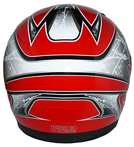 Protectwear Casco de moto de los niños rojo SA03-RT Tamaño 2XS (juventud M) 50/51 cm