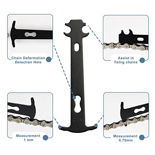 PROVO Alicates de eslabones para Bicicleta, Herramienta de la Cadena de la Bici Set, Llave de eslabones de Cadena + Regla de la Cadena.