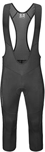 Przewalski Pantalones cortos de ciclismo para hombre, con material acolchado 4D Pro Tech, pantalones de ciclismo para hombre, transpirables y de secado rápido, color negro, Hombre, Color negro., small
