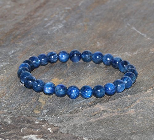 Pulsera de Cianita Azul de 6 mm Pulsera de Piedras Preciosas Naturales Azules Cianita Azul Cielo Intenso Joyería Yoga Grado AAA Curativa Chakra Pulsera Chakra Pulsera Unisex Minimalista Simple