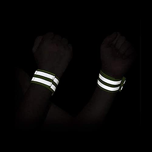 Pulsera de seguridad reflectante de 4 piezas, cinta de pulsera, pulsera reflectante, cinta reflectante de seguridad ajustable y elástica para trotar al aire libre, ciclismo, senderismo