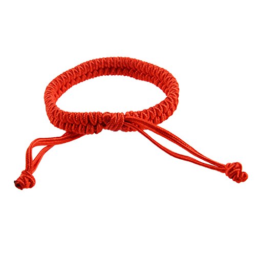 Pulsera para la buena fortuna TooGoo. Pulsera para la buena suerte, éxito y protección, color rojo