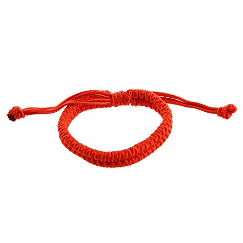 Pulsera para la buena fortuna TooGoo. Pulsera para la buena suerte, éxito y protección, color rojo